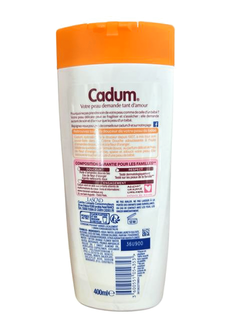 Cadum Crème Douche Velours -Fleur d’Oranger – Image 2