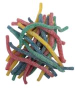 Bâtonnets de gomme aux fruits mélangés.